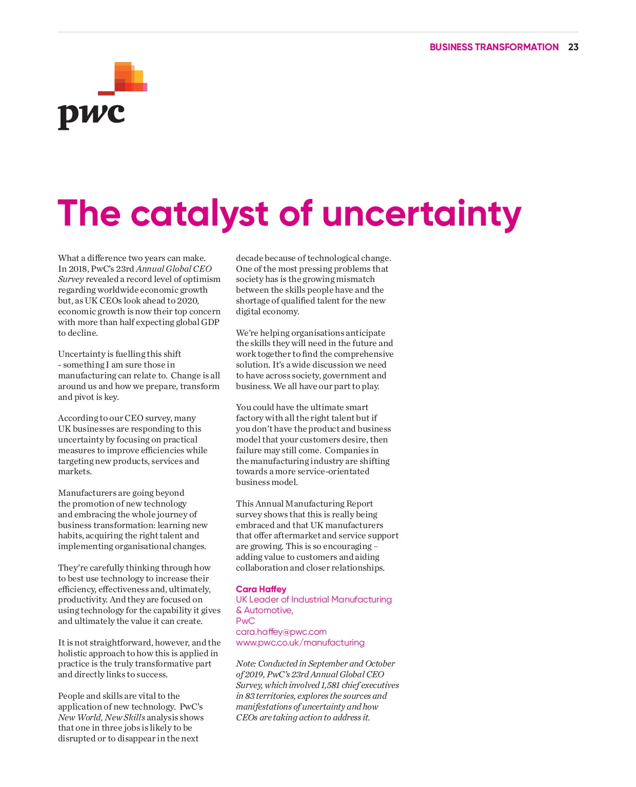 Annual Manufacturing Report 2020 | Page 23