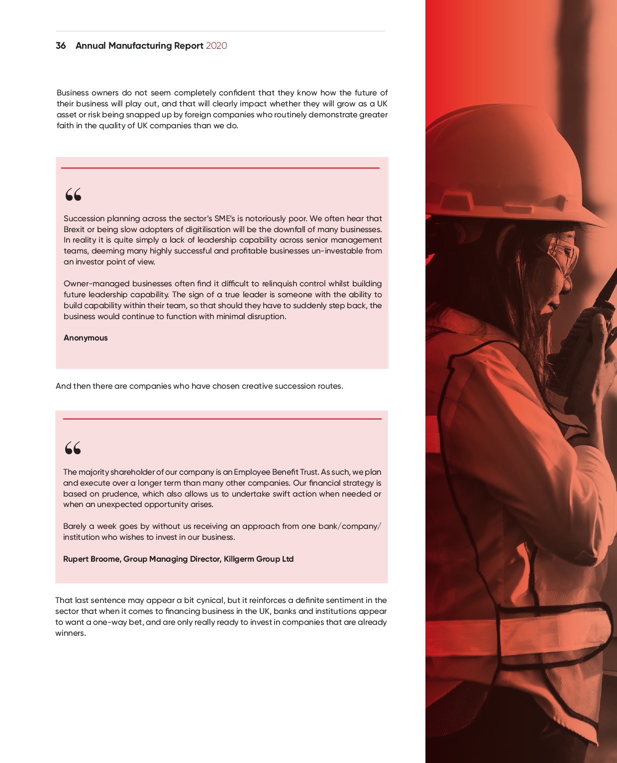 Annual Manufacturing Report 2020 | Page 36