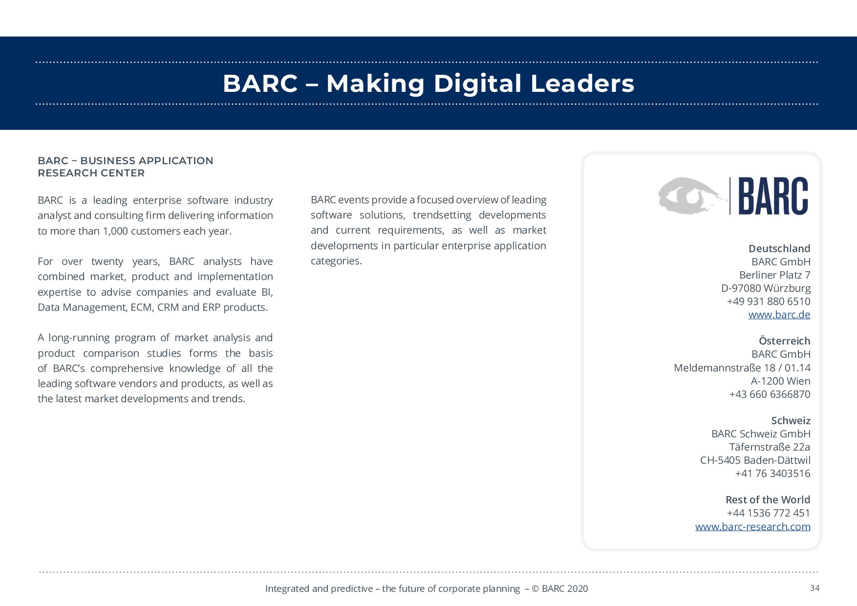 BARC – Integriert und vorausschauend: Unternehmensplanung der Zukunft | Page 34