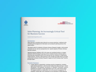 Dresner Advisory - Sales Planning: An Increasingly Critical Tool for Business Success