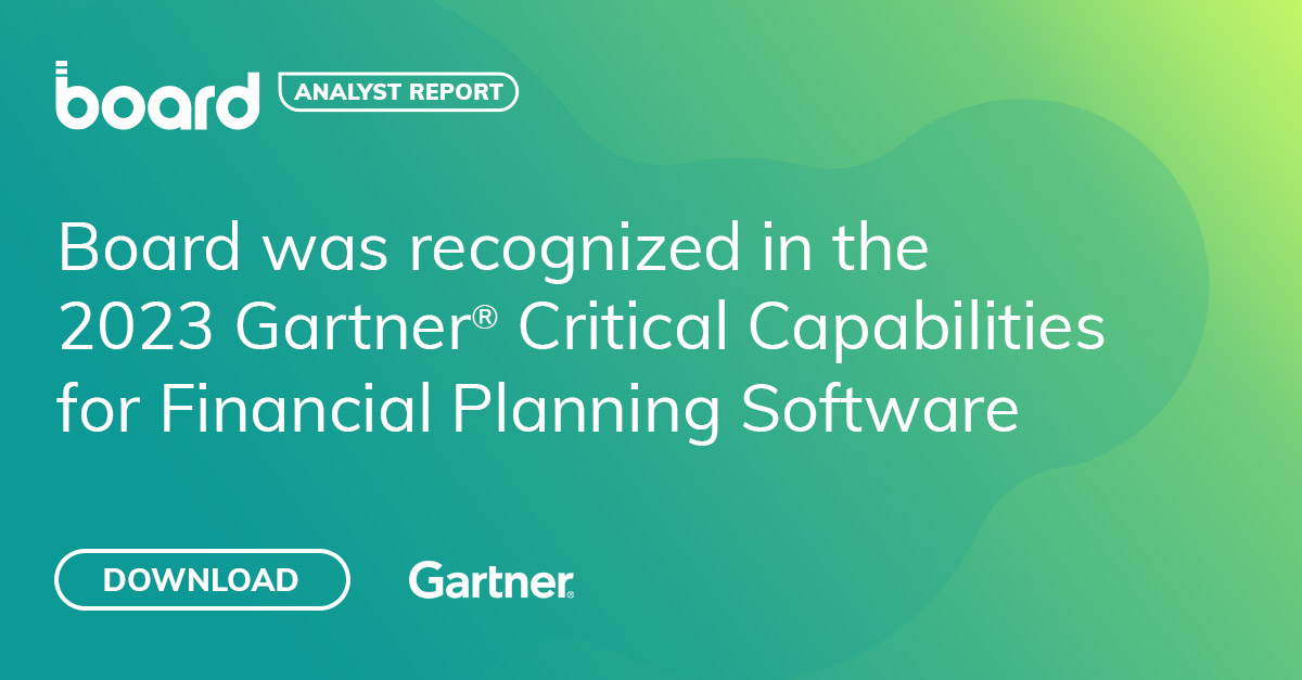 The 2023 Gartner® Critical Capabilities for Financial Planning Software