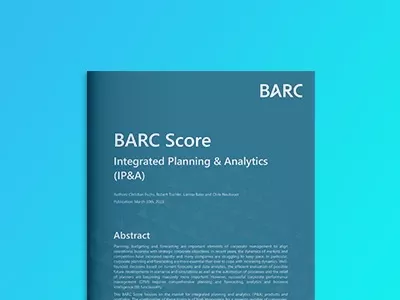 Globaler BARC Score – Integrierte Planung &amp; Analytics (IP&amp;A) 2023