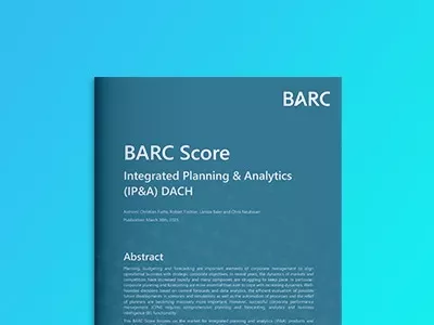 DACH BARC Score – Integrierte Planung &amp; Analytics 2023
