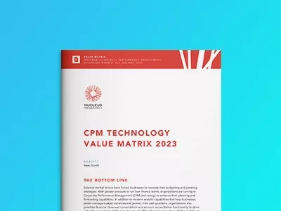 Nucleus Research CPM Technology Value Matrix