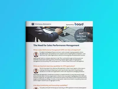 The Need for Sales Performance Management