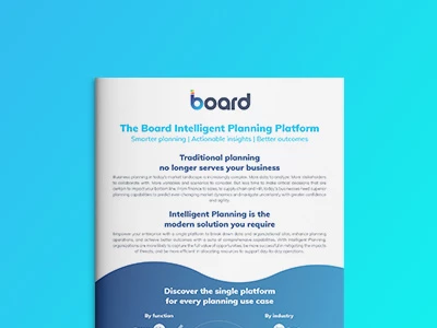 La piattaforma di Intelligent Planning Board