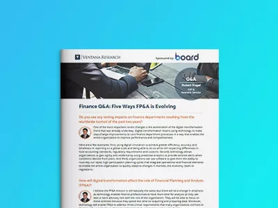 Finance Q&amp;A: Five Ways FP&amp;A is Evolving