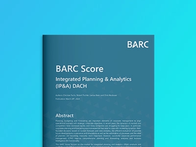 BARC Score Integrated Planning &amp; Analytics DACH 2024