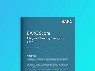 Globaler BARC Score – Integrierte Planung &amp; Analytics (IP&amp;A) 2023