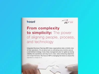 Integrated Business Planning (IBP). From complexity to simplicity: The power of aligning people, process and technology