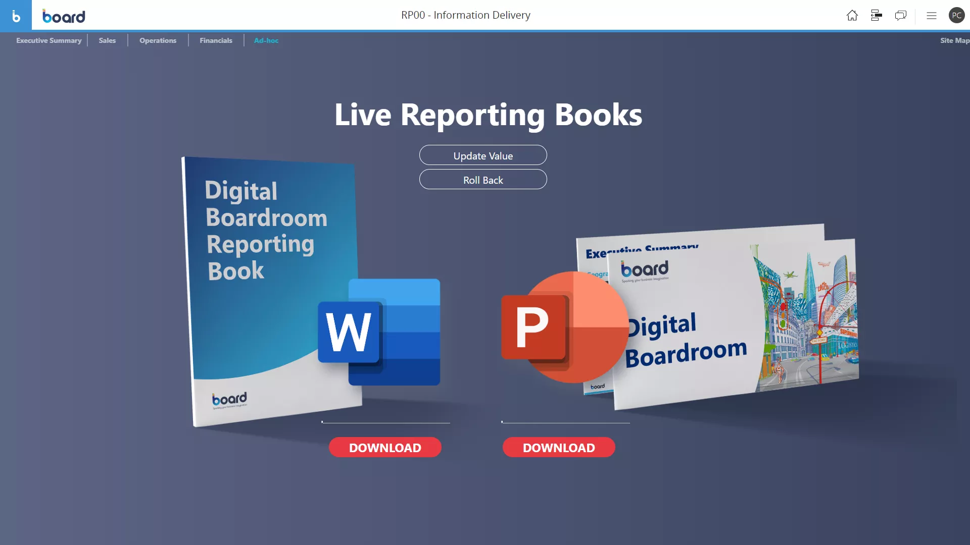 Sample of Automatic reporting book software screen