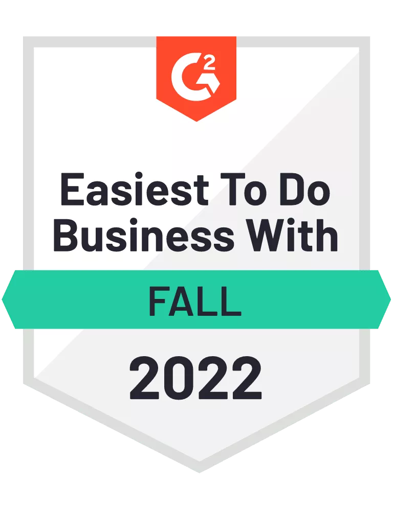 G2 Easiest to Do Business With Fall 2022