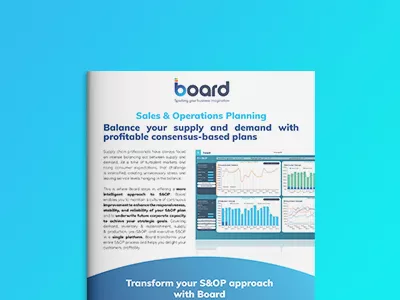 Board für die Sales &amp; Operations Planung