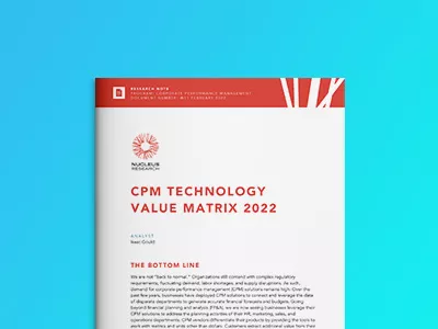Nucleus Research CPM Technology Value Matrix 2022