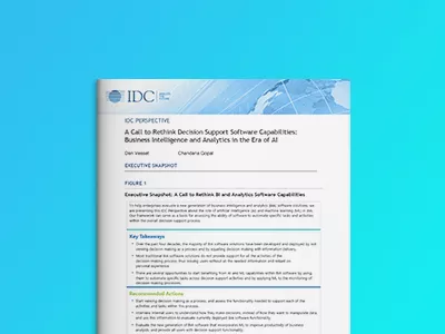 IDC - A Call to Rethink Decision Support Software Capabilities