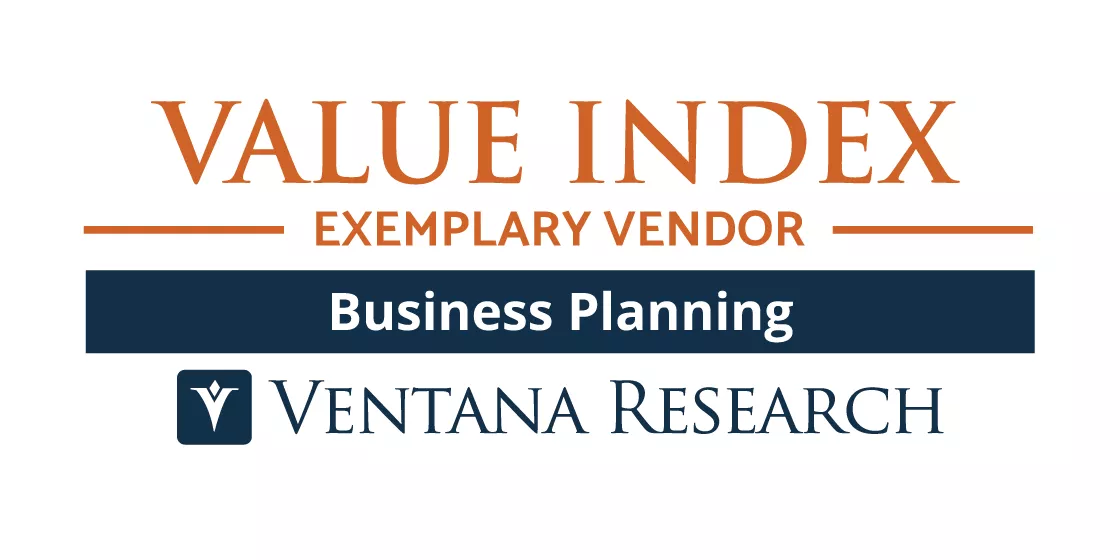 Ventana Research Business Planning Value Index 2022 Exemplary Vendor