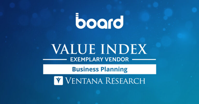 Ventana Research zeichnet Board International im Business Planning Value Index 2022 als ‚Exemplary Provider‘ aus