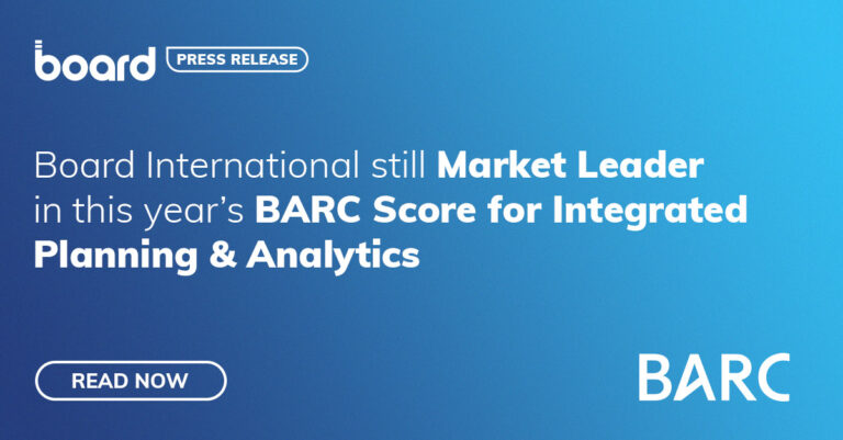Board International still Market Leader in this year’s BARC Score for Integrated Planning & Analytics
