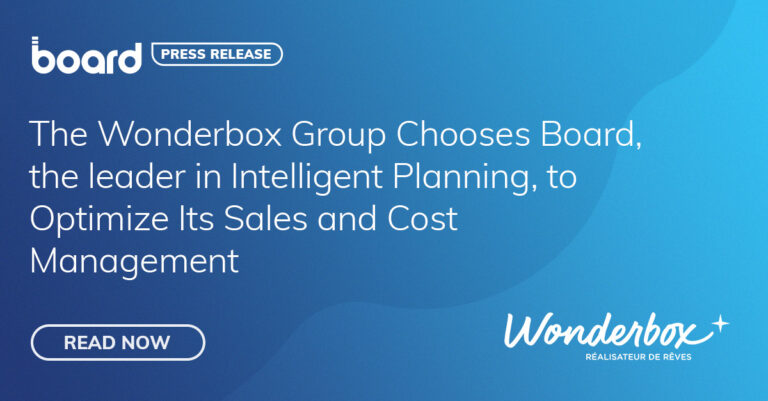 Le Groupe Wonderbox choisit Board, la plateforme de planification intelligente, pour optimiser ses ventes et ses coûts