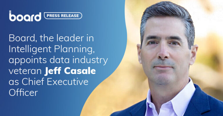 Board, el líder en Intelligent Planning, nombra al veterano de la industria de datos Jeff Casale como Consejero Delegado