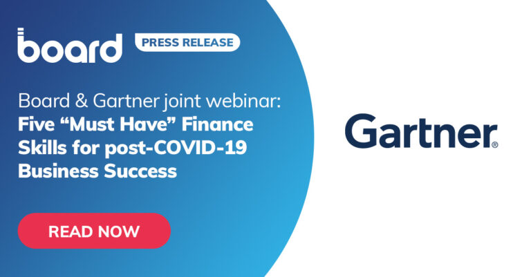 Board International y Gartner juntos en el próximo webinar: Las 5 habilidades clave para conseguir el éxito post-COVID-19