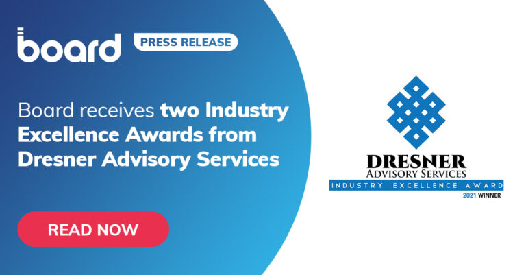 Board International wird von Dresner Advisory Services mit Industry Excellence Awards ausgezeichnet