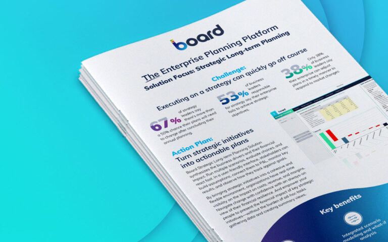 Board Strategic Long-term Planning solution brochure cover