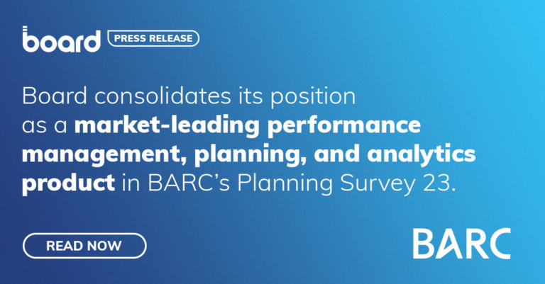 Board festigt Position als marktführendes Produkt für Performance-Management, Planung und Analytics im BARC The Planning Survey 23