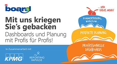 Eventreihe BOARD, reportingimpulse, KPMG zu Dashboards und Planung