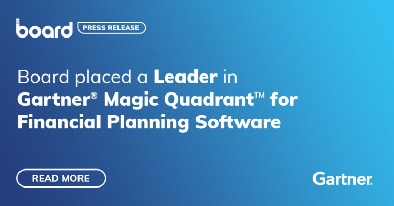 Board líder 2022 en el Magic Quadrant™ de Gartner® de software de Planificación Financiera