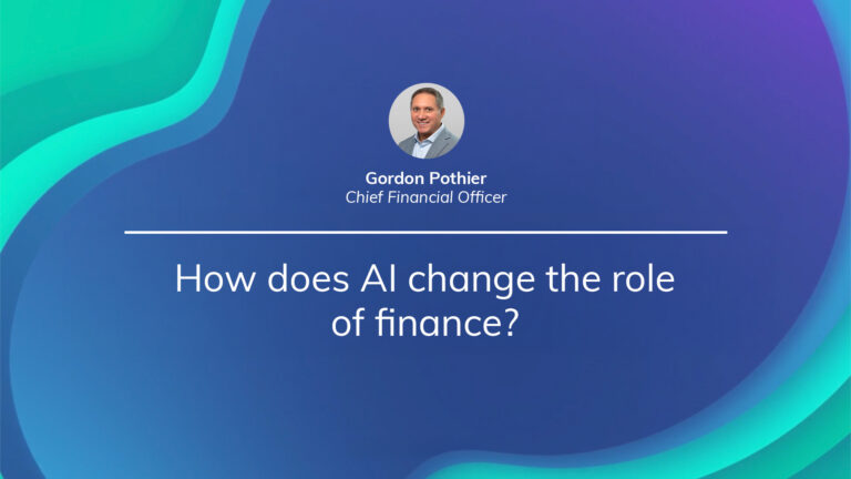 How does AI change the role of finance?
